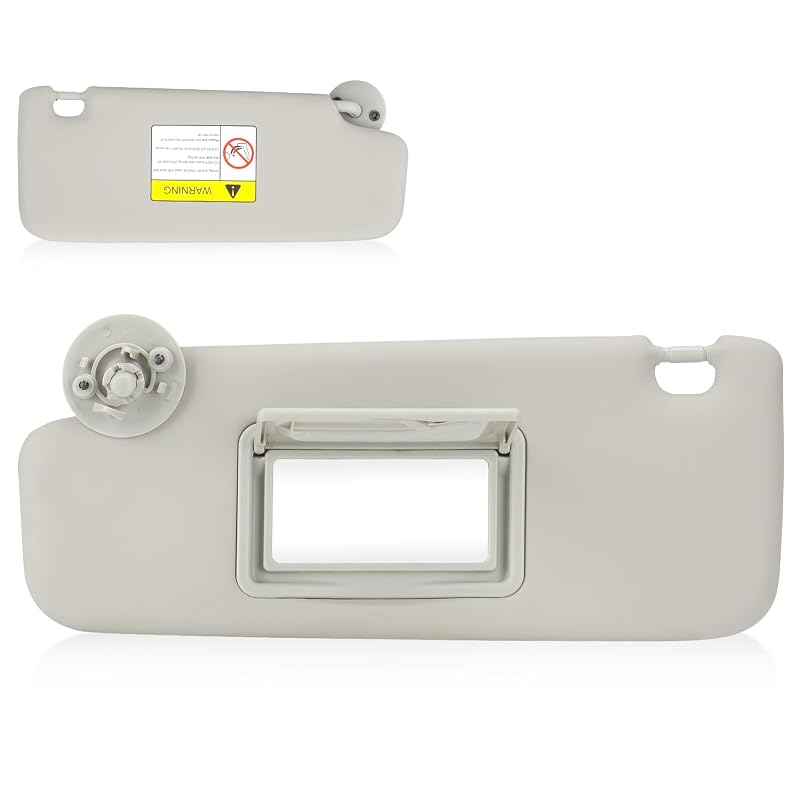 Para-sol esquerdo para Chevrolet Sonic 2012–2019 e Spark 2013–2016, cinza-bege, sem luz, Aeagle P95327509 P95327507, 1 unidade