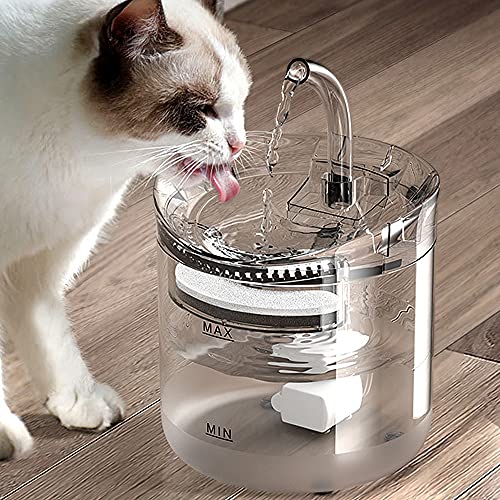 Filtro de fuente de agua para gatos de 2 L con sensor automático para alimentador de perros, dispensador de agua para mascotas, fuente de bebida automática para gatos y perros pequeños (kit de sensor) Cover