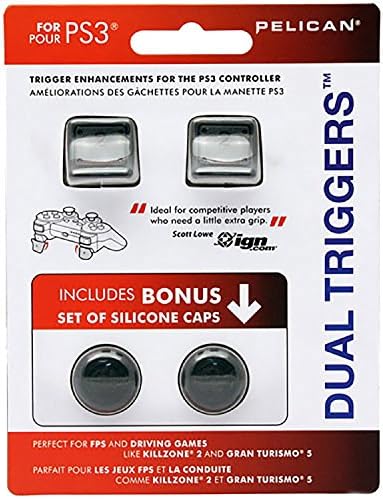 PDP Pelican PS3 Dual Triggers with Bonus Silicone Caps