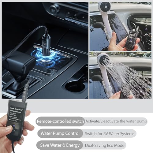 Pompe de douche portable 12V et USB-C haute pression pour camping et van