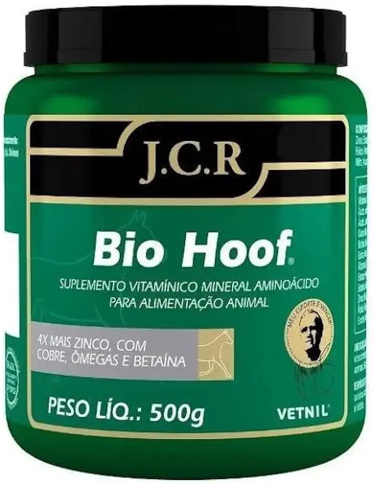 Bio Hoof Suplemento para Cavalos, Fortalece Casco, Crina e Pelagem, 500g, para Hipismo e Equinos