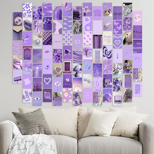 Kit de collage mural esthétique violet cadeau idéal pour chambre