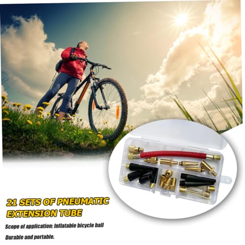 Bike Valve Converter Set Air Pump Adapter Valve Extension Pipe for Bike Tyres 21PCS Extension Pipe Tyre Pump Adapter Tyre Extender3