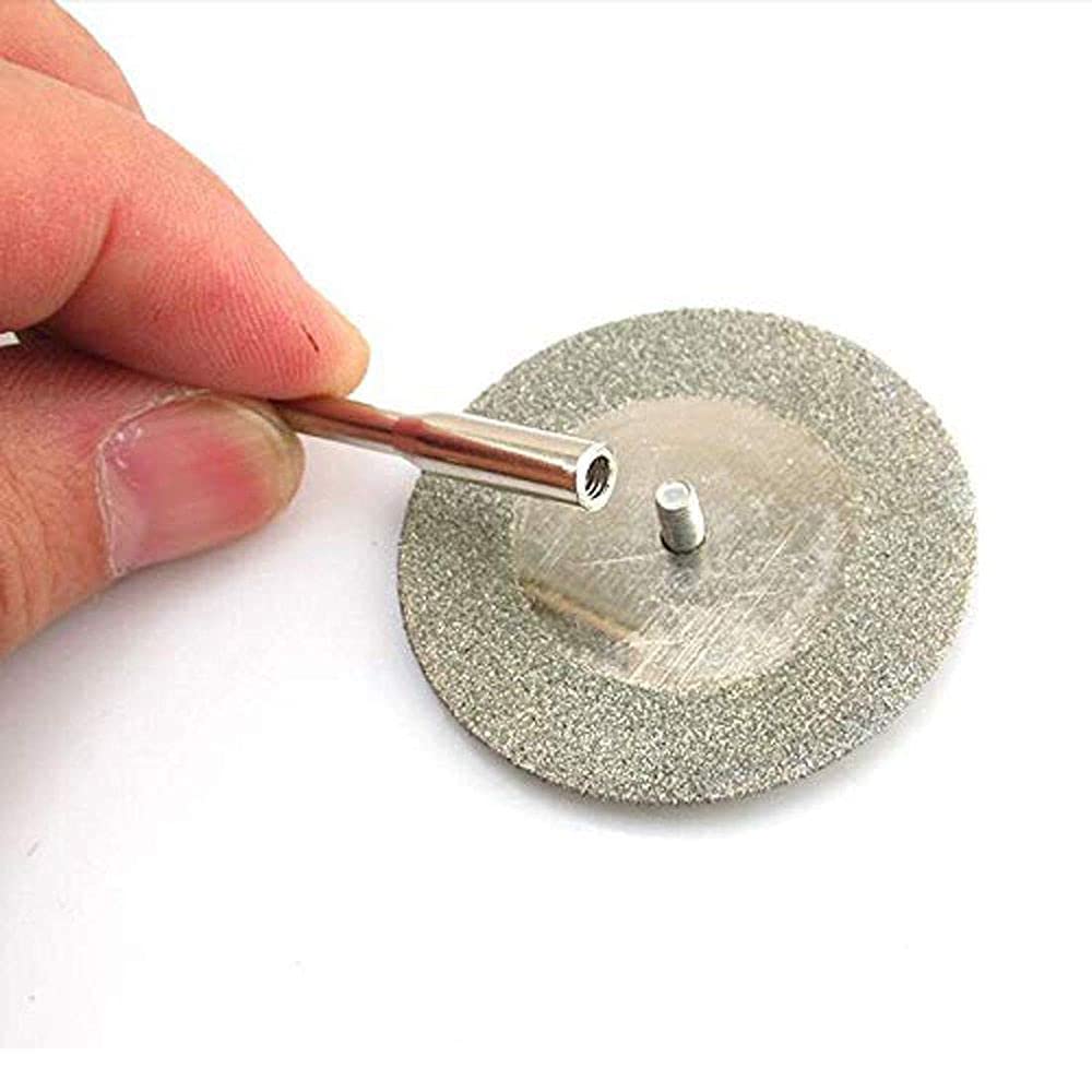 Diy Crafts 12950 India 152 22 Mm Diamond Discs Emery Diamond Cutting Blades Drill Bit & Mandrel for Dremel, Multicolor, 5 Piece 4