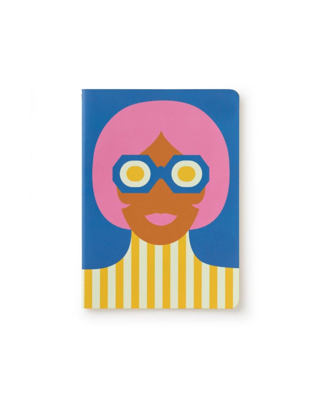 PdiPigna Olimpia Zagnoli Blue Small Sewn Lined Notebook, green, 9x14 cm | 80 Pagine
