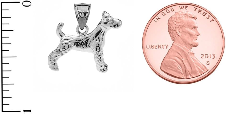 Claddagh Gold Solid Sterling Silver Irish Terrier Charm Pendant