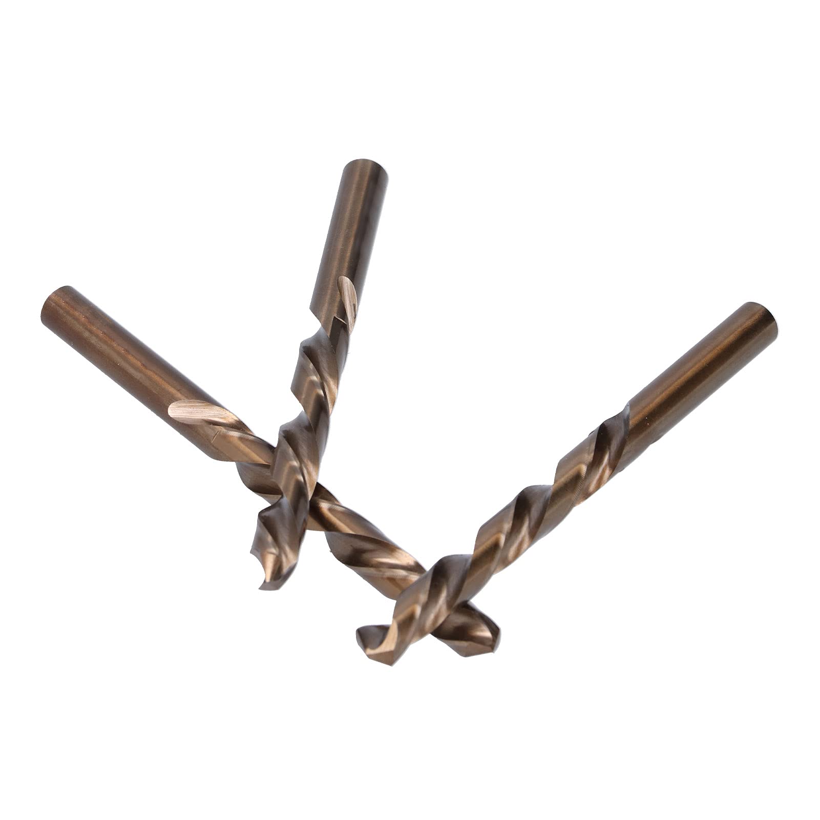 Broca helicoidal de acero de alta velocidad, juego de 5 piezas, herramientas de perforación de metal profesionales recubiertas de titanio para taladro de banco eléctrico, cobre, (12,5 mm)