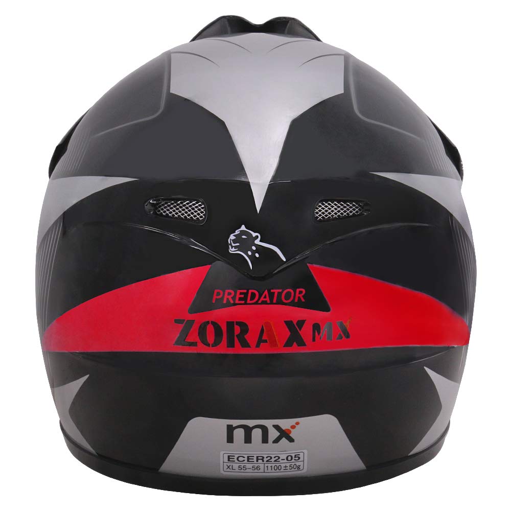 Zorax Red/Silver XL (55-56cm) Kids Children Motocross Motorbike Helmet Dirt Bike ATV Motorcycle Helmet ECE 22-06 — view 8