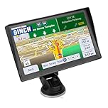 9 Inch Sat Nav, Touch Screen GPS Navigator for Car Truck RV HGV with UK Europe Maps, Lifetime Free Updates, POI Search, Speed Camera Notifications, Voice Guidance