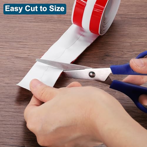 Image of uxcell 126 inchx1.5 inch Caulk Tape Waterproof Tape Not Go Moldy Self Adhesive Shower Tape Caulk Strips for Kitchen Countertop,Bathroom Toilet Floor Black 2Pcs