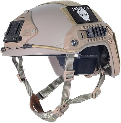 ATAIRSOFT Adjustable Maritime Helmet ABS for Airsoft Paintball(Tan,L/XL)