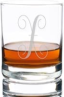 Vista 25 de Abby Smith Lavish Style Initial Rocks Whisky & Old Fashioned Glass Letra B