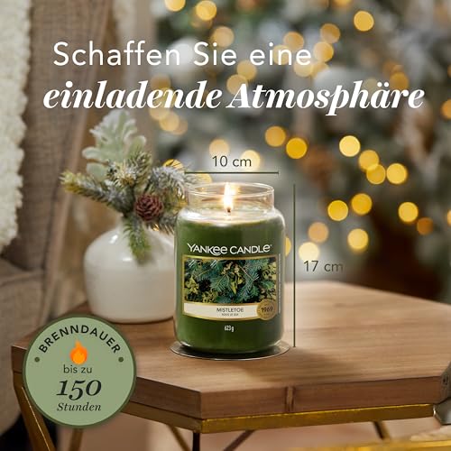 Yankee Candle Duftkerze im Glas (groß) | Mistletoe | Kerze mit langer Brenndauer bis zu 150 Stunden | Perfekte Weihnachtsgeschenke für Frauen