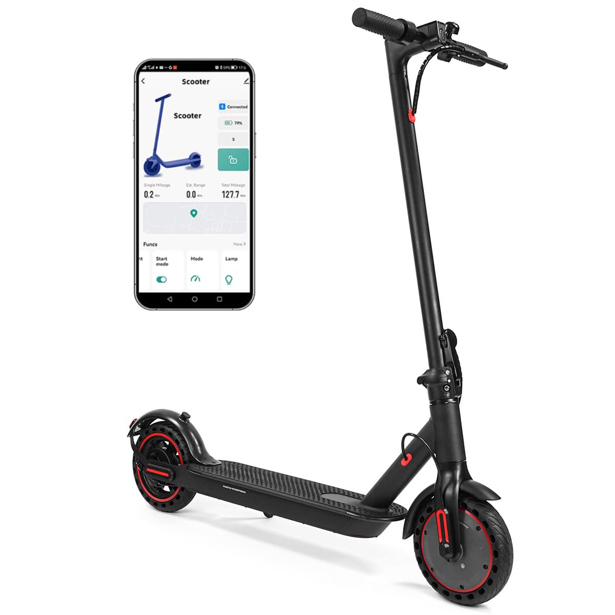 8.5 Inch Electric Scooter, 10.4Ah Battery, 3 Speed Modes, Range 24 to 33 km, Load 120 kg