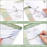 Thboxes Weekly Planner Notepad, Undated Weekly To Do List Pad 52 Tear off Sheets, To Do List Notebook for Study, Work, Fitness, Includes 4 Sheets of Stickers, 22 X 28 cm - Image 4