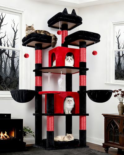 Image of Globlazer Big XL Gothic Cat Tower for Indoor Multiple Cats, F68B