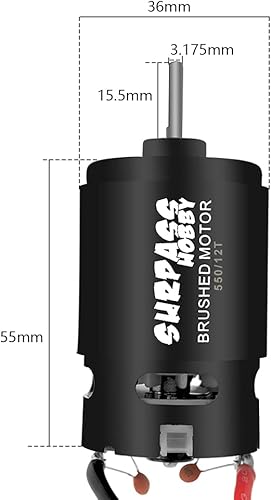 Miniatura 10 de RC 550 Motor cepillado 35T RC Motor eléctrico para 110 RC Escala Rock Crawlers 16 Jeep Willys 1941 MB Camión militar y carreras de rocas de alto par