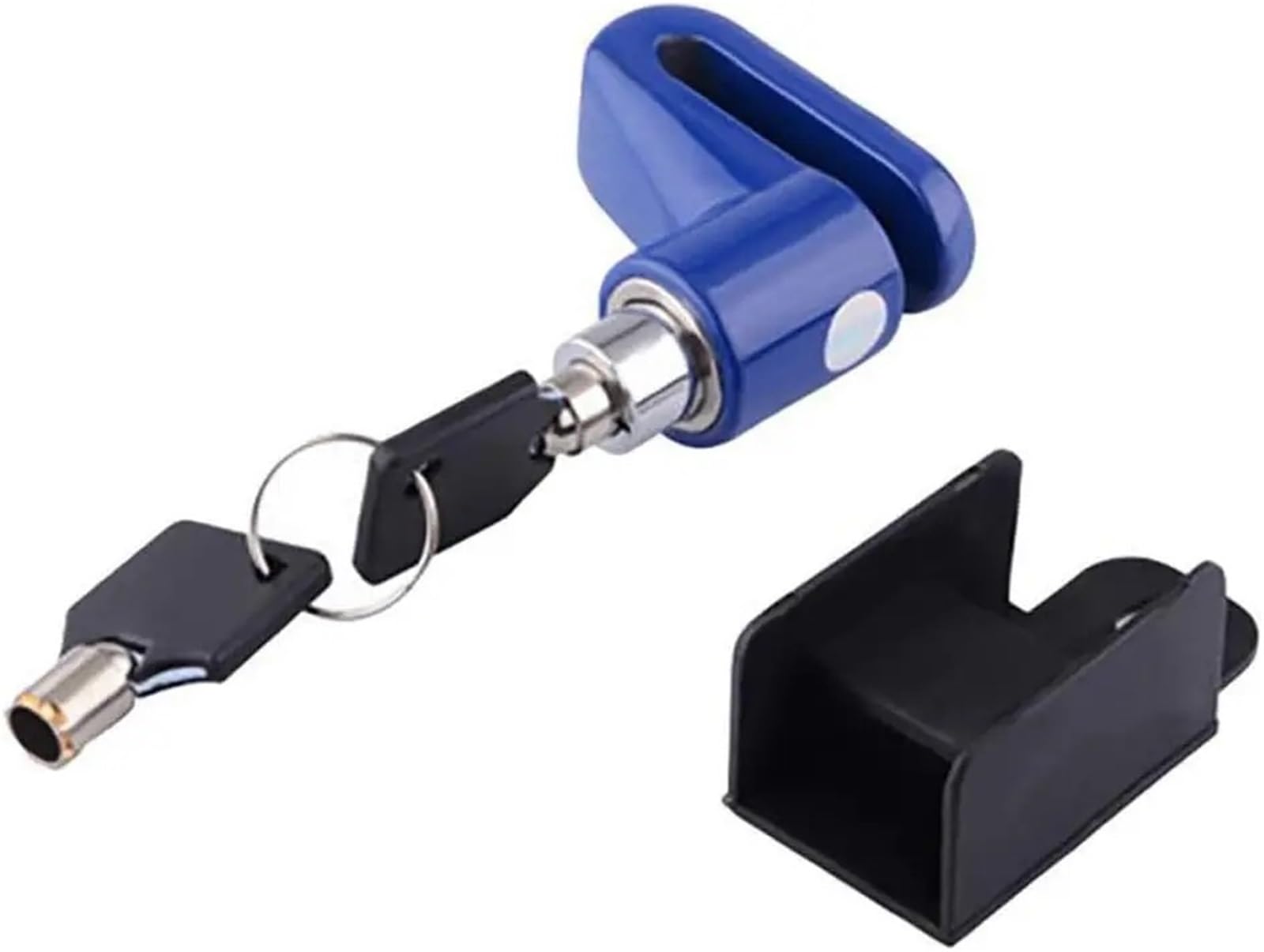 Motorcycle Handlebar Lock Anti-Theft Lock Scooter Disc Brake with Steel Wire Mountain Protection Motorbike Lock Security(Blue)