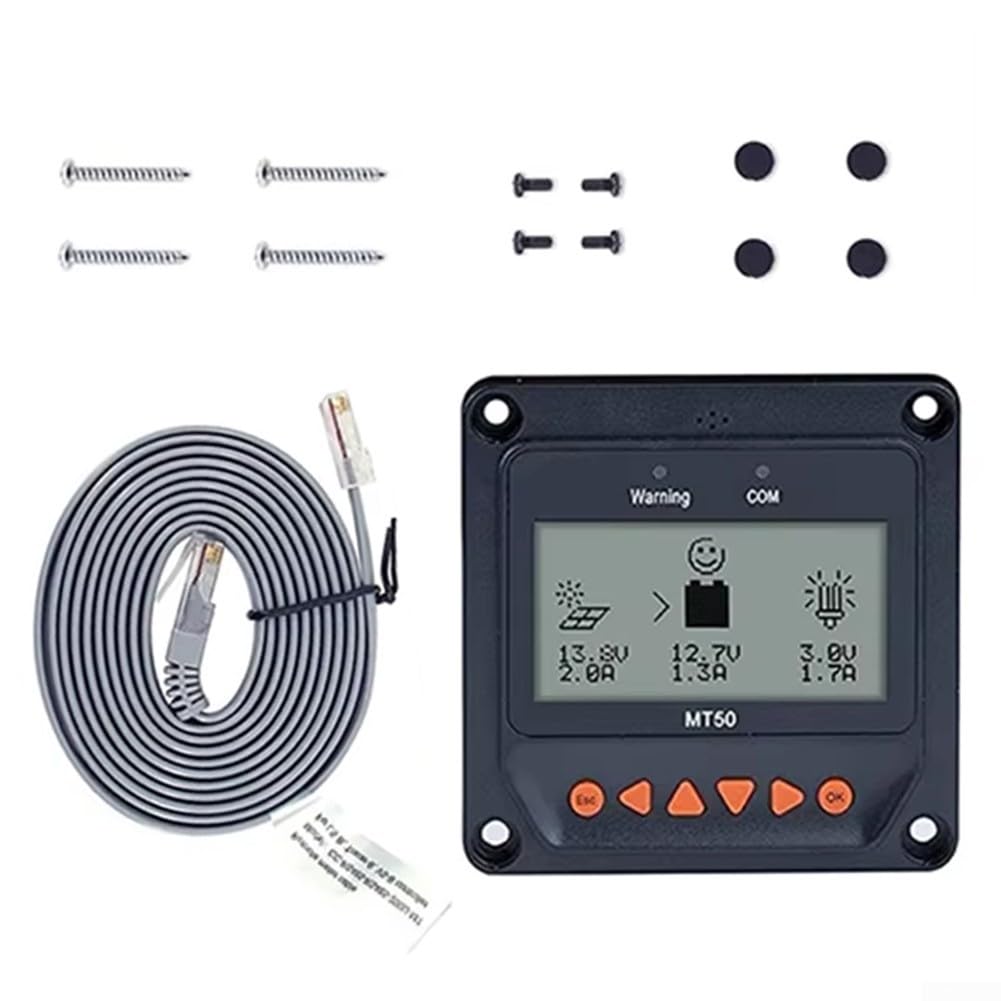 MT50 Écran d'affichage LCD à distance, contrôleur de charge solaire RS485, panneau de communication avec câble de 2 m, pour Epever Tracer Series