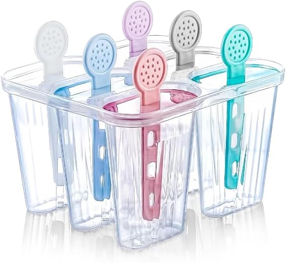 Orret Home 6-Piece Ice Cream Container Set for Kids, Colorful and Fun Design, Ideal for Homemade Ice Cream and Desserts