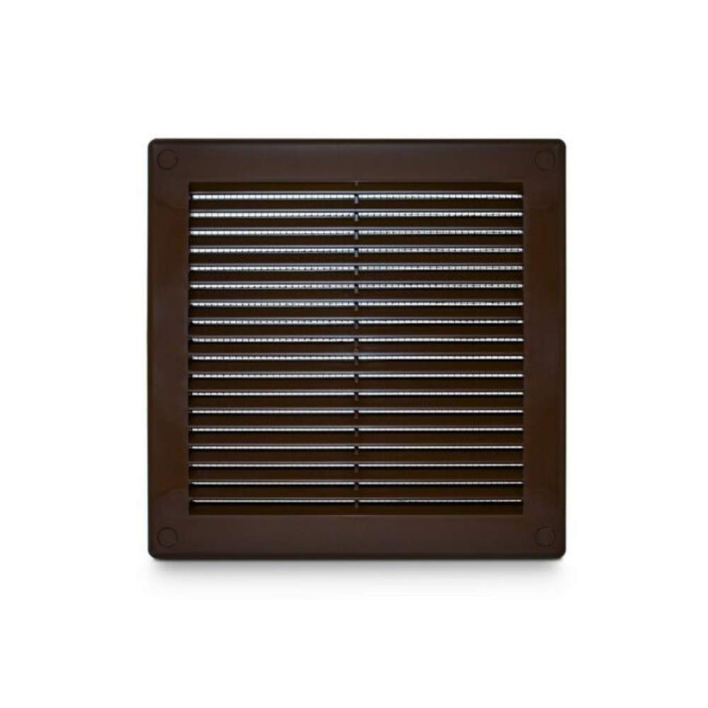 Armar Trading Ltd Brown Air Vent Grille 150Mm X 200Mm With Fly Screen Abs Plastic Louvre Duct Vent