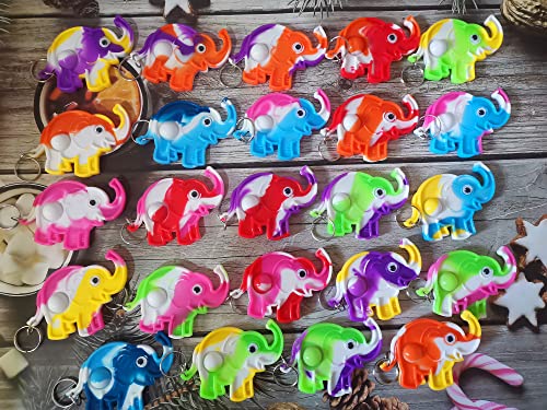 Image of 24 Packs Funny Present Unique Mini Elephant Assorted fidgets Bubble Toys for Kids Children Classroom Students Gifts from Teacher,Birthday Party Favors