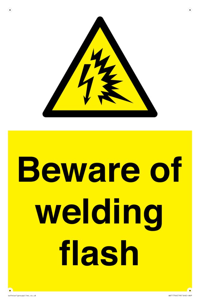 Beware of welding flash Sign - 200x300mm - A4P