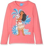  Vaiana LS T-Shirt Top de Manga Larga, Rose (Pink), 10 años para Niñas