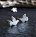 Dove Bird Stud Earrings Polished Sterling Silver Handmade in USA