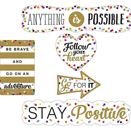 Image of Teacher Confetti Positive Sayings Clingy Thingies Accents