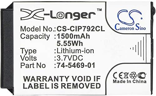 Cameron Sino Battery for Cisco 7026G, 74-5468-01, 7925, 7925G, 7925G-EX, 7926, 7926G, CP-7925G-A-K9, CP-7925G-EX-K9, CP-BATT-7925G-STD PN:Cisco 74-5469-01, U8ZBAE12 1500mAh / 5.55Wh