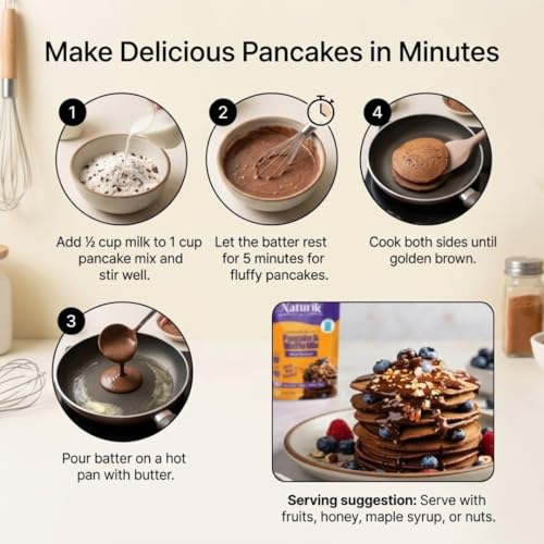 Image of The Naturik Co. Millet Hazelnut Waffle & Pancake Mix 150g | No Maida | Made with Jaggery | No Added Sugar | High Protein & Fiber | Millets Powered | Ready in 2 Minutes | No Preservatives | As Seen On Shark Tank |