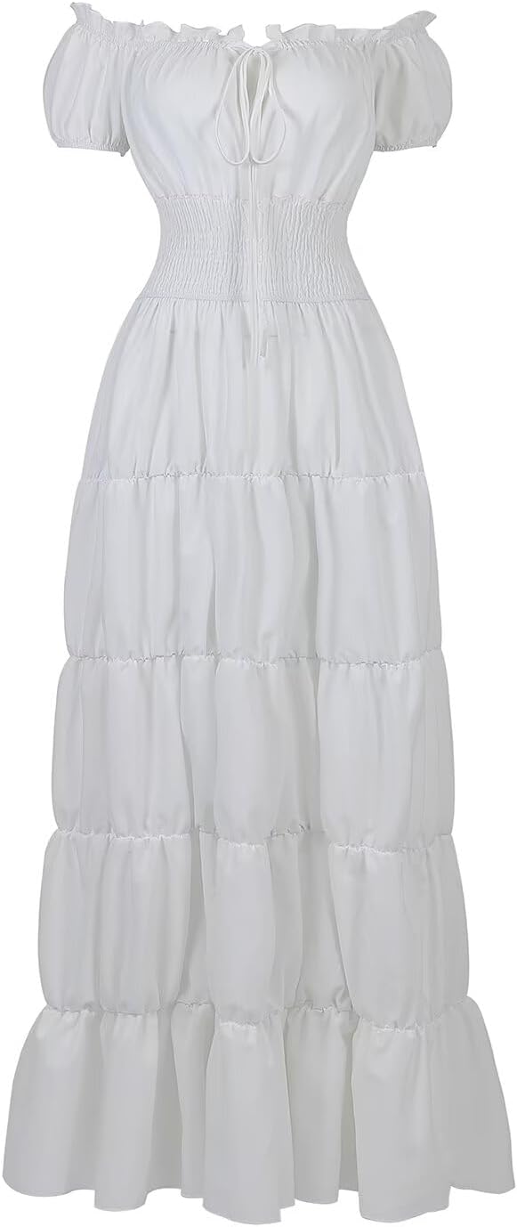 Women Corset Dress 2 PieceMaxi Renaissance Medieval Peasant Halloween