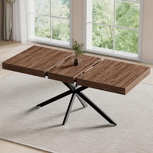 Extendable Dining Room Table for 4 6 8, 55"-70.9" Kitchen