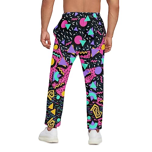Men's Jogger Pants 80s Workout Costumes 90s Funny Sweatpants with Pockets Casual Sports Track Pants2