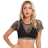 Photo Gallery sexy fishnet mesh see through t-shirt women skinny goth hollow out long sleeve short shirts crop top tee shirt streetwear-black,s Photo Gallery sexy fishnet mesh see through t-shirt women skinny goth hollow out long sleeve short shirts crop top tee shirt streetwear-black,s