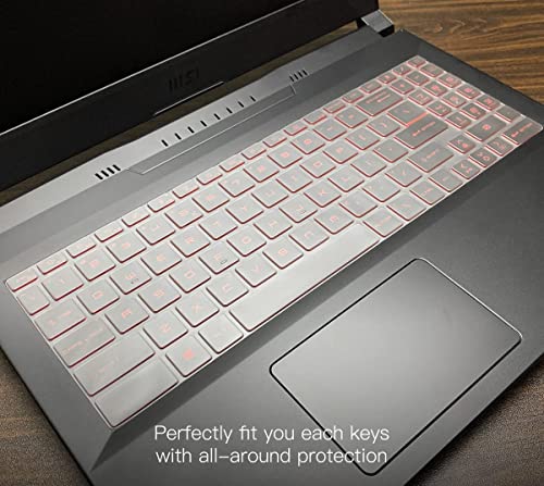 Image of RAYA cover for MSI Katana 15 /17 /GF66 /GF76 MSI Bravo 15 MSI Alpha 15 /17 MSI Pulse GL66 /GL76 MSI Crosshair 15 /17 MSI Sword 15 /17 MSI Raider GE68 /GE78 MSI Vector GP68 /GP78 Gaming Laptop (Transparent TPU)