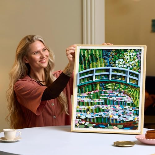Image of LEGO Art Claude Monet - Bridge Over a Pond of Water Lilies - Impressionist Wall Art - 31220