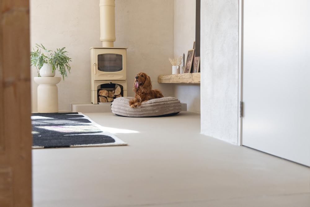 Designed by Lotte Reza, Hundekissen, Rund, Beige, 80x80x20 cm