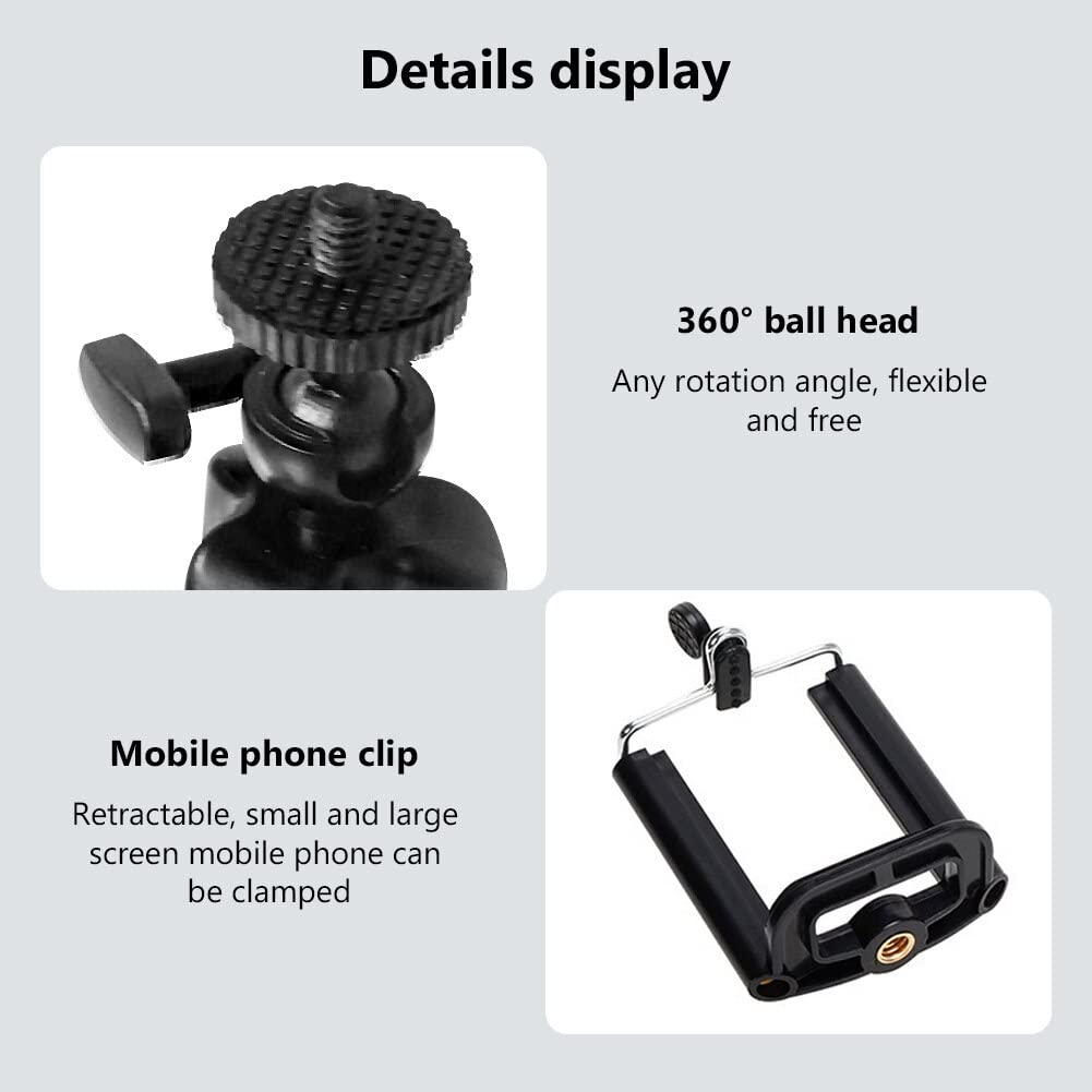 RajoNN Trípode para teléfono móvil Mini Soporte para trípode para teléfono móvil Soporte Flexible para trípode de Pulpo para cámara de teléfono Soporte para Selfie Soporte para teléfono móvil Trípode