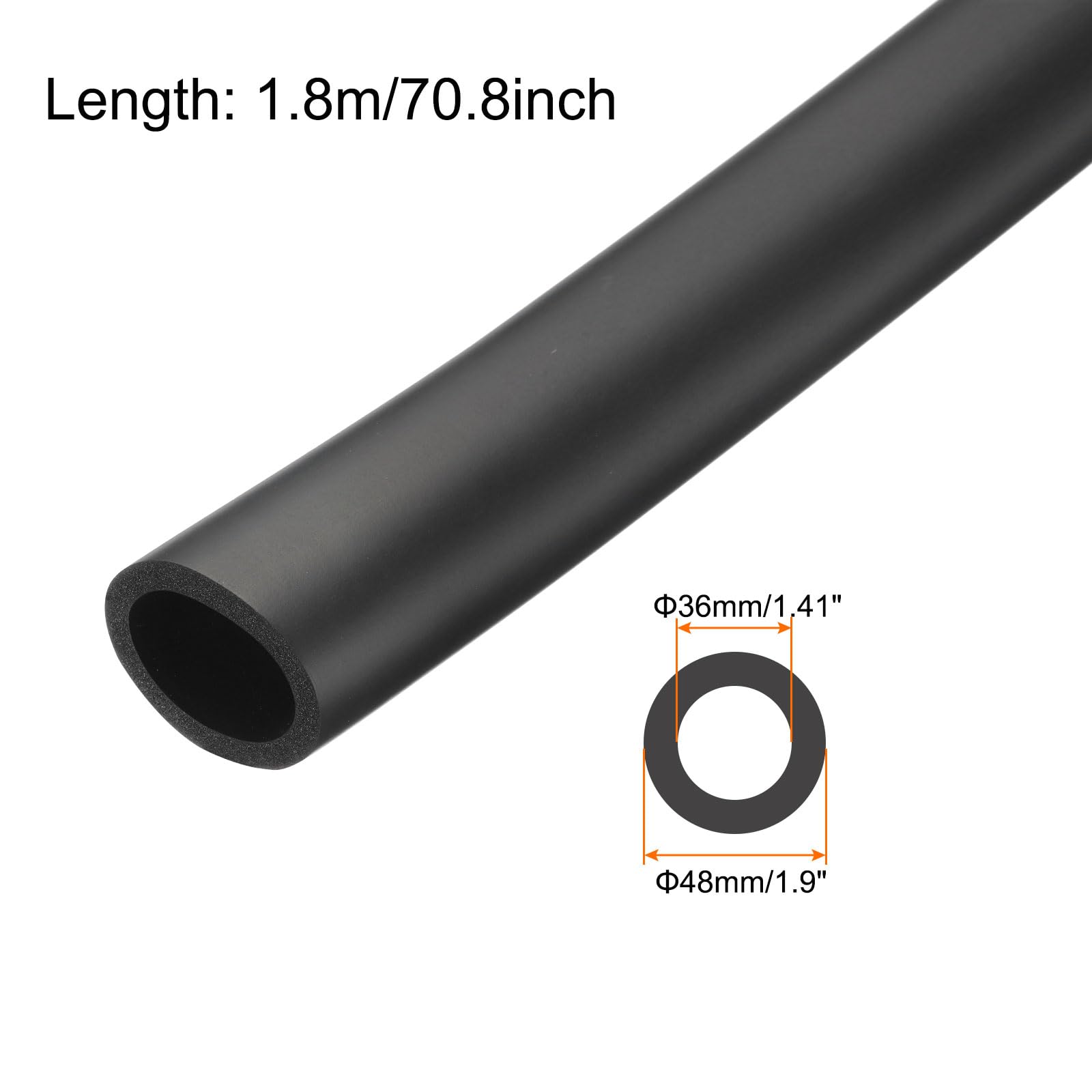 Rebower 36mm ID Pipe Insulation Tubing 6mm Thick Heat Preservation Foam Tube - Image 2