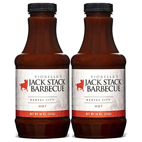Jack Stack Barbecue Hot Sauce - Kansas City Cayenne Pepper BBQ Sauce 2 Pack - Spicy Smoked KC BBQ Sauce (2, 18oz Bottles) Cover