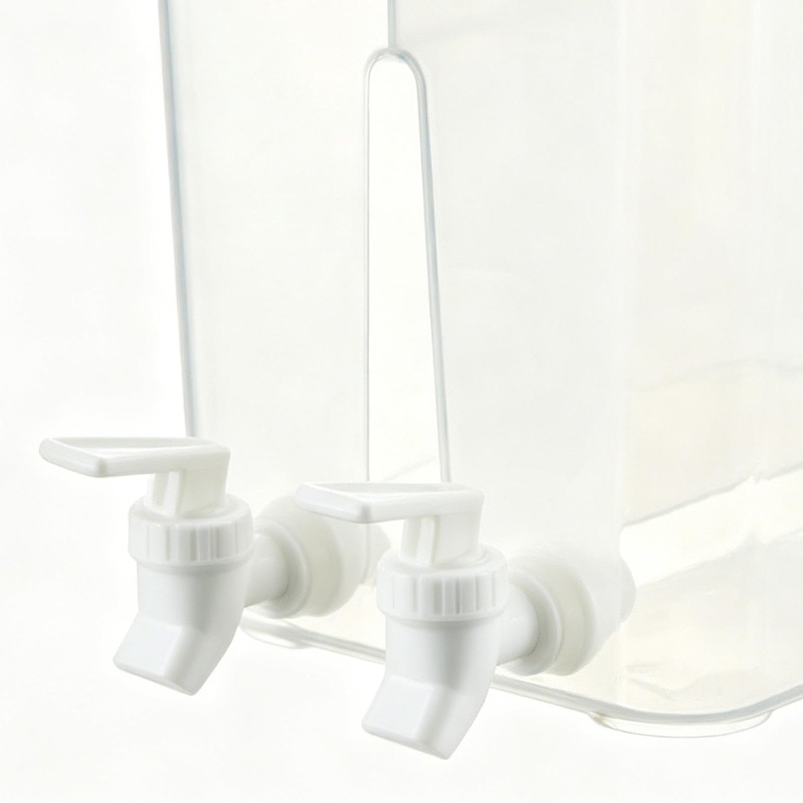Dispenser per bevande per frigorifero, 8 l, con 2 rubinetti, a prova di perdite e a prova di temperatura, contenitore per bevande, per limonata, succhi, cocktail, sangria, bevande calde e fredde