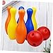 NULYLU Boy Girl Bowling Toy Lightweight Plastic Bowling Pins and Ball for Fun and Hand Eye Coordination Development