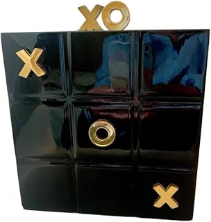 Handmade Black Resin Square Tik- Tak- To Clutch Bag