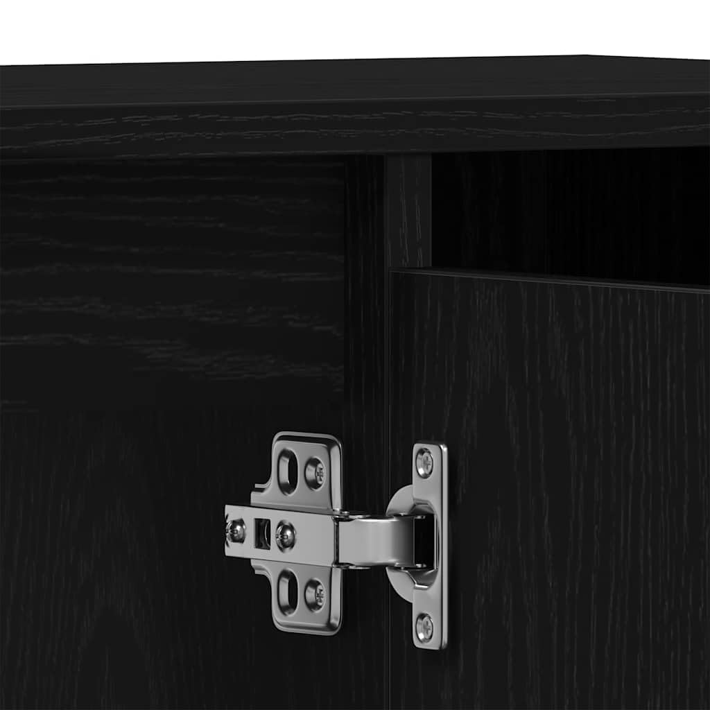 vidaXL Mueble para Lavabo Roble Negro 80x33x60 cm Madera de ingeniería