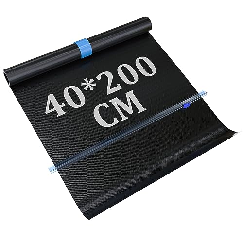 Grillmatte Antihaft BBQ Matte, Wiederverwendbar Hitzebeständig bis 260°C, 40x200 CM 0.2mm Extra Stark, Für Gasgrill und Elektrogrill, Grill Unterlage, Extra Größe für Gasgrill​ 1