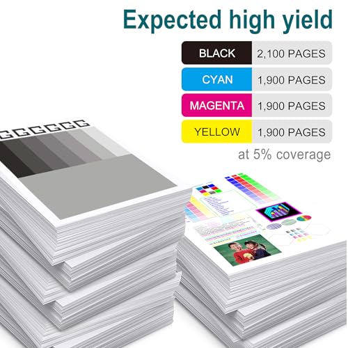 Image of 069 Black Cyan Yellow Magenta Toner Cartridge Set MF753Cdw MF751Cdw | Compatible for Canon 069 Toner for Canon Color ImageCLASS MF750C LBP674C Series LBP674Cdw Printer Ink