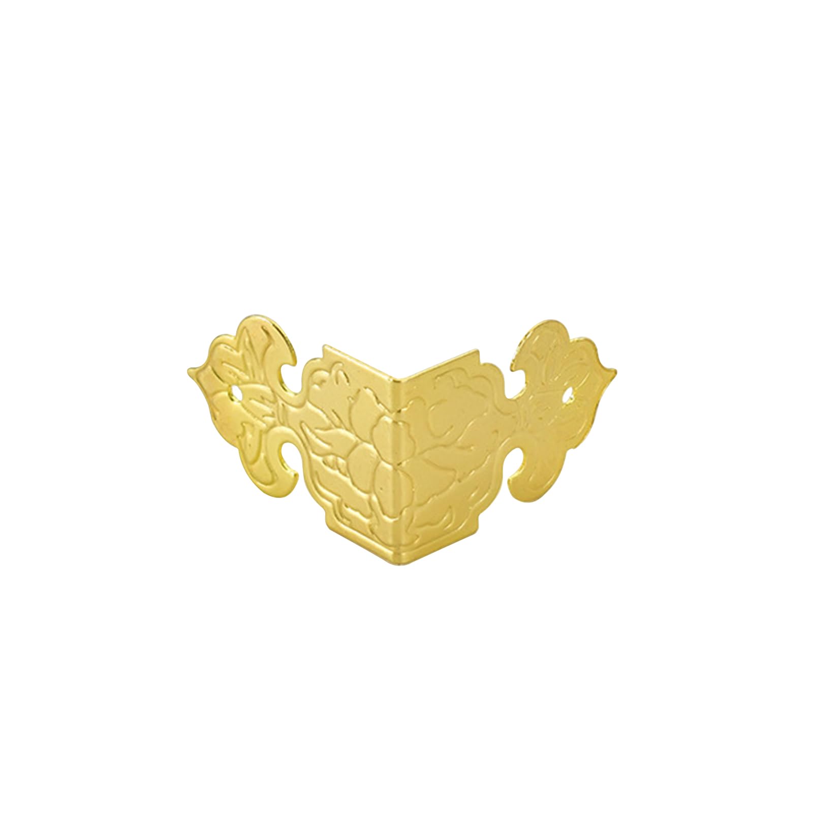 Skirting Board Corner Protectors, Retro Metal Wall Corner Protectors, Brass Skiffers Skirting Protectors, Wooden Case Chest Edge Cover, Vintage Alloy Corner Protector, Hardware Decorative 40Pcs E
