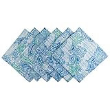 DII Blue Paisley Outdoor Tabletop Collection, Stain Resistant & Waterproof, Napkin Set, Blue